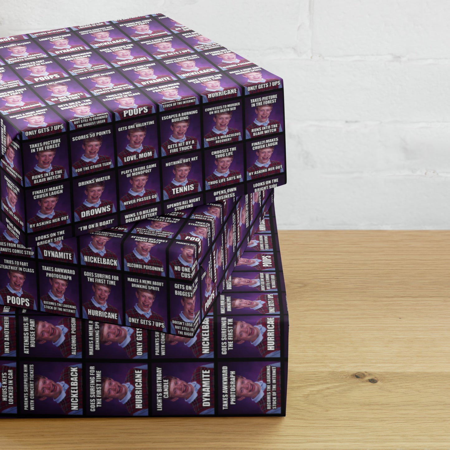 Bad Luck Brian Many Memes Wrapping Paper Sheets