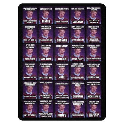Bad Luck Brian Many Memes Sherpa Blanket